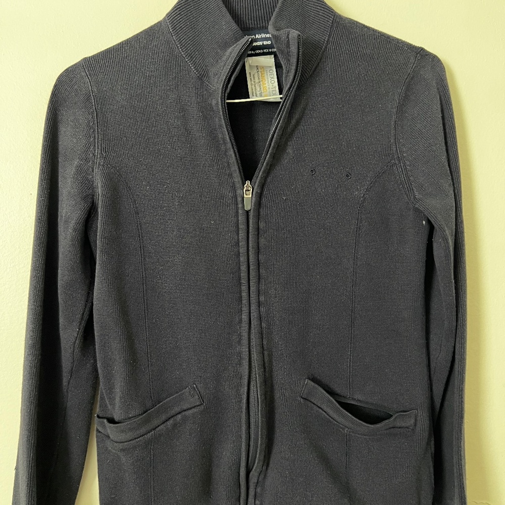 American Airlines uniform heavy duty navy blue cardigan